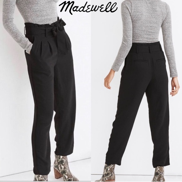 Madewell | Drapey Paperbag Waist Pants - Picture 1 of 16